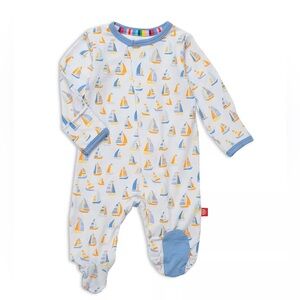 Newborn Magnetic Me Sailboat Footie Baby Pajamas